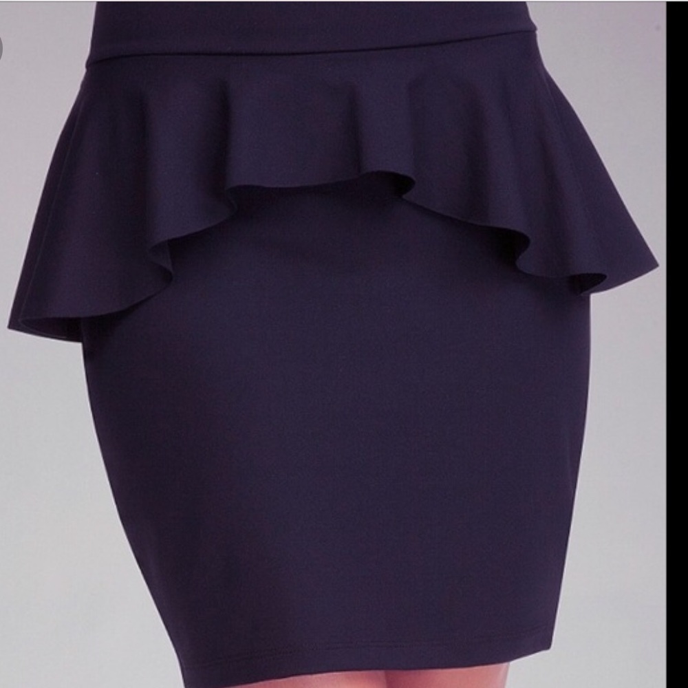 Bebe black peplum skirt (small) - mint condition!